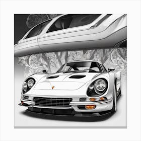 Porsche 911 Gt1 Canvas Print