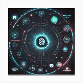 Futuristic Icons 2 Canvas Print