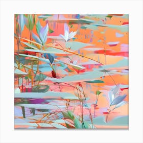 Abstract Plants and Water Canvas Print