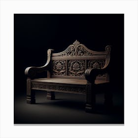 Carved Bench Canvas Print
