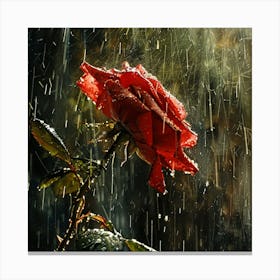 Rain Rose 1 Canvas Print