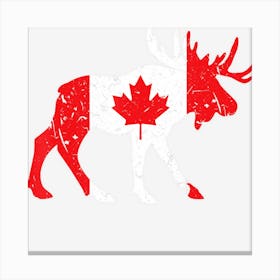 Maple Leaf Animal Canadian Flag Canada Canvas Print