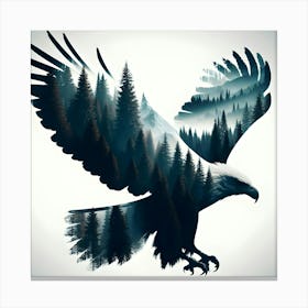 Eagle In The Forest Canvas Print