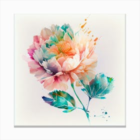 Watercolor Flower Abstract 12 Canvas Print