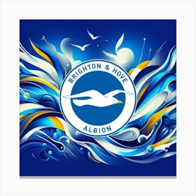 Brighton and Hove Albion Logo Wall Art 9 Canvas Print