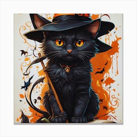 Witch Cat Canvas Print