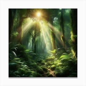 Forest In The Sun Canvas Print