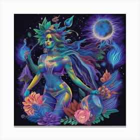 Goddess Of The Night Canvas Print