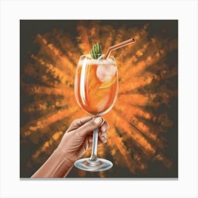 Aperol Spritz Gin And Tonic Canvas Print