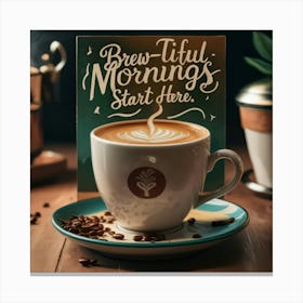 Brewtiful Mornings 1 Canvas Print