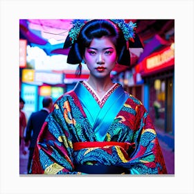 Geisha Woman Canvas Print