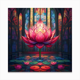 Flowers Stained Glass Sublimation 1 Canvas Print