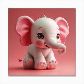 Cute Baby Elephant 4 Canvas Print