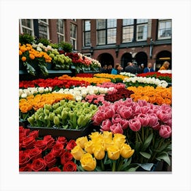 Default Amsterdam Flower Market 1 Canvas Print