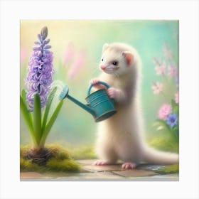 Watering Ferret Canvas Print