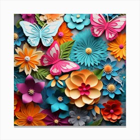 Paper Flowers 30 Canvas Print