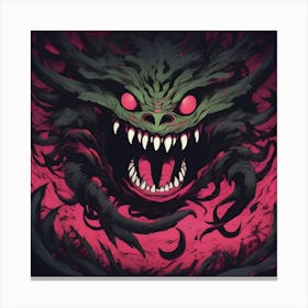 Demon Face Canvas Print