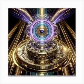 Time Warp: Navigating Dimensions with the Quantum Time Machine Canvas Print