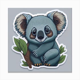 Koala Sticker 10 Canvas Print