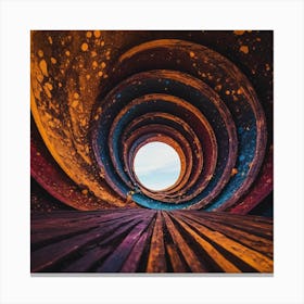 Tunnel Abstract Painting Canvas Print