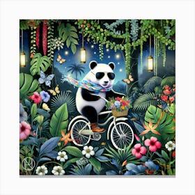 Blooming Cyclist Canvas Print