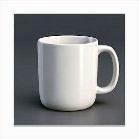 Mock Up Mug Blank Plain White Ceramic Customizable Unadorned Empty Clean Simple Minimal (6) Canvas Print