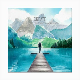 Motivational Watercolor Painting Canvas Print