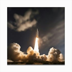 Space Shuttle Launch Canvas Print