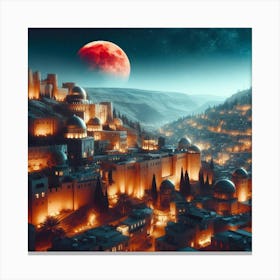 Jerusalem At Night Canvas Print