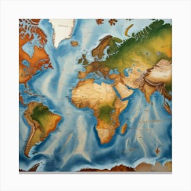 World Map 54 Canvas Print