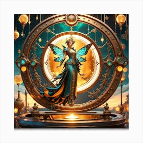 Fairy Of The Clock Canvas Print