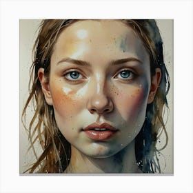 Girl With Blue Eyes 1 Canvas Print