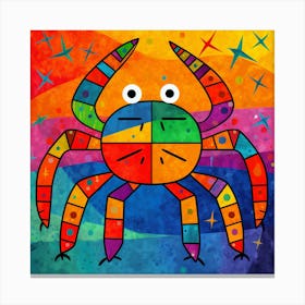 Crab By Person 2 Canvas Print
