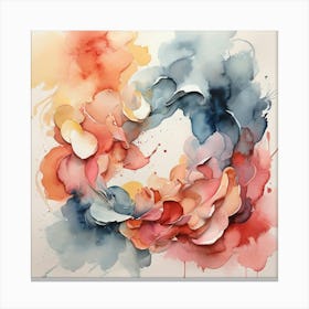 Abstract Watercolor Painting 55 Art Print 2 Canvas Print