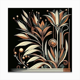 Deco Floral Design Canvas Print