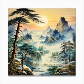 Sunrise In The Mountains 1 Canvas Print