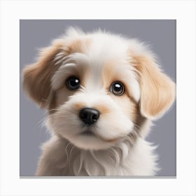 Puppy Portrait Canvas Print