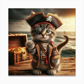 Pirate Kitten 2 Canvas Print