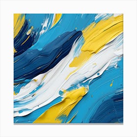 Abstract Of Blue And Yellow Canvas Print