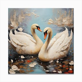 Swans 10 Canvas Print