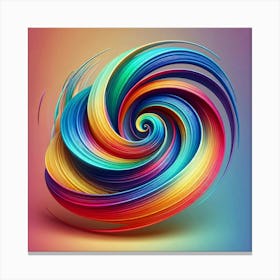 Abstract Colorful Swirl Canvas Print