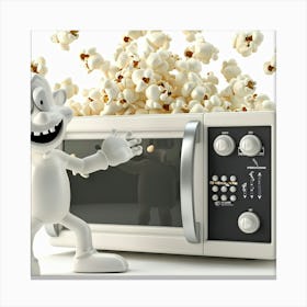 Popcorn In The Microwave Canvas Print