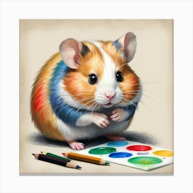 Hamster Painting 4 Canvas Print