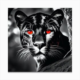 Leopard With Red Eyes Canvas Print