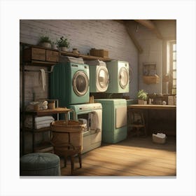 Default Default Vintage And Retro Laundry Aestethic 0 Canvas Print