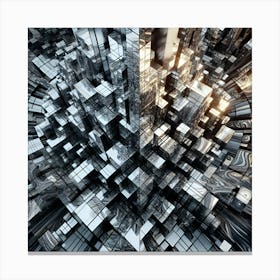 Abstract Cityscape Canvas Print