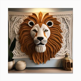 Lion Head Bohemian Wall Art 5 Canvas Print