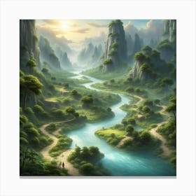 Chinese Landscape 5 Canvas Print