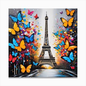 Butterflies In Paris 13 Canvas Print