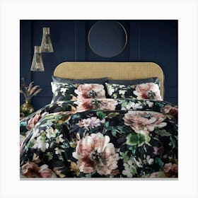 Floral Duvet Cover Canvas Print